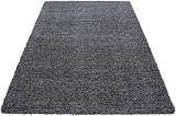 Abaseen Shaggy Rug Dark Grey 60x110 cm Modern Non-Slip Thick Pile view 5