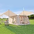 Inflatable Blow Up Tents for Camping, Waterproof Oxford Hot Tent with Manual Pump, Spacious Easy Setup Inflatable Camping Air Tent for Family Glamping