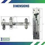 IRONTITE Suffolk Gate Latch Galvanised Heavy Duty Garden Gate Catch view 4