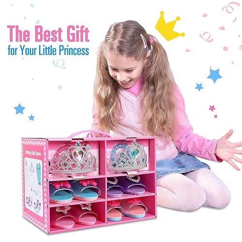 Girls Pretend Play Toys, Princess Dress Up Toy Set Pairs Play