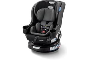 Graco EasyTurn 360 2-in-1 Convertible Car Seat, 360 Degree Rotating Infant to Toddler Rotating Car Seat, 2 Modes Forward and Rear Facing, Slim Design, Cyran