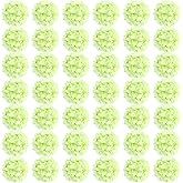 Auihiay 64 PCS Full Hydrangea Flowers, Silk Hydrangea Artificial Flowers Heads with Stems, Artificial Flowers for Wedding, Garden, Baby Shower, Party, Outdoor Indoor Decoration (Light Green)