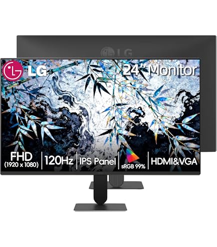 Amazon.com: LG 24 inch FHD IPS Monitor, 120Hz Refresh Rate, 1ms