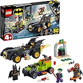 LEGO DC Batman: Batman vs. The Joker: Batmobile Chase Building Toy; Includes Batman, Batgirl and The Joker Minifigures Plus Buildable Batmobile and Hot Rod, New 2021 (136 Pieces), Multi Color