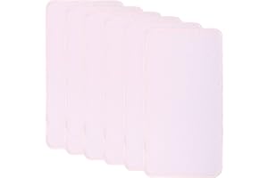 Belsden 6PK Extra Large Quilted Changing Pad Liners Waterproof, Cotton Ultra Soft Changing Table Cover Liners, 28” x 15" Washable Reusable Changing Mats Protector, 6 Pack Set, Light Pink