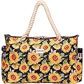 SHYLERO Beach Bag and Pool Bag. Has Airtight Pouch, Ton of Pockets. Beach Tote is Zippered, Water Resistant. Family Size