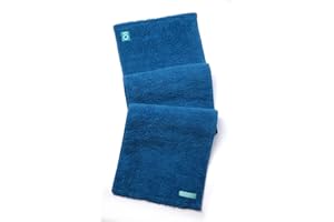 FACESOFT Eco Friendly Gym Towel Accessories for Working Out - Soft & Absorbent Cotton Exercise Towel - No Synthetic Microfibers or Plastics - Sweat Towel for Gym, Fitness, Sports, Yoga - Blue - 1 Pc