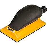 Mirka Hand Sanding Block for Hook and Loop Sheets, Vacuum-Ready, 2.75x5 in | Connects to a Vacuum Hose and Dust Extractor for Dust-Controlled Sanding on Auto Body, Wood and Drywall, with Ergonomic Grip
