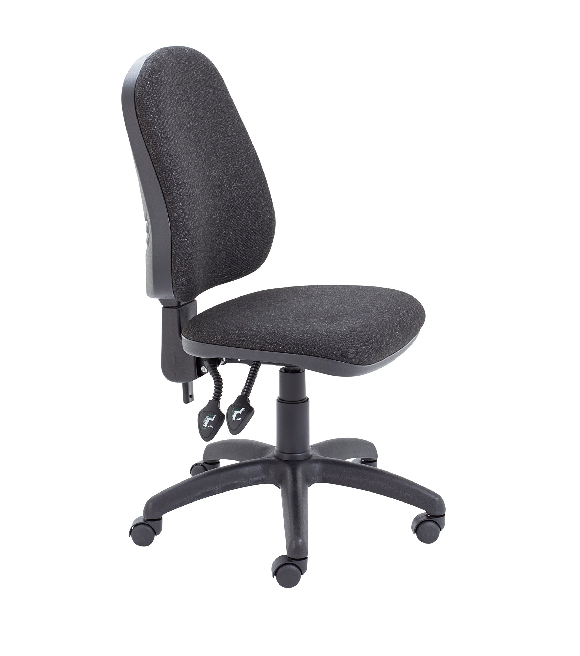Office Hippo Small Office Chair - High Curved Back, Swivel with Adjustable Backrest, Home Office Chair with Wheels, Max 115kg, 2 Yr Wty - Charcoal