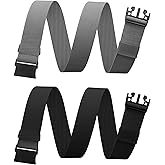 Newcotte Mens Elastic Stretch Belt Unisex Adventure Web Adjustable Heavy Duty Belt for Women Men with Non Metal Buckle