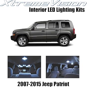 Amazon Com Xtremevision Interior Led For Jeep Patriot 2007 2015 6 Pieces Cool White Interior Led Kit Installation Tool Automotive