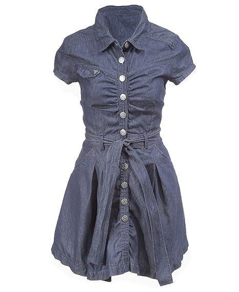 denim shirtwaist dress