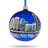Virginia Beach, Virginia, USA Glass Ball Christmas Ornament 4 Inches