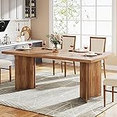 Tribesigns 63-inch Dining Table for 4-6, Farmhouse Kitchen Table with Large Tabletop, Rectangular Dinner Eating Table for Din