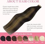 GOO GOO Hair Extensions Tape In 22in 50g 20pcs Dark Brown Balayage view 7