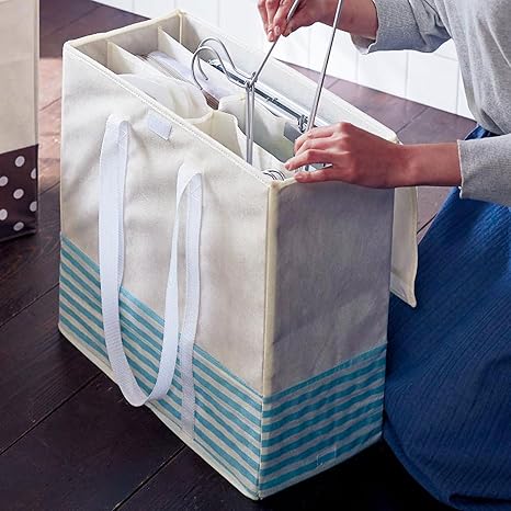 Amazon Co Jp ベルメゾン ハンガー 収納ボックス ブルーボーダー ホーム キッチン