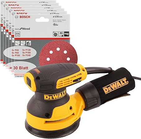 Dewalt Ponceuse Excentrique Dwe6423 Systeme De Qs 125 Mm Klettfix 280 W 230 V 30 X Papier Abrasif Amazon Fr Bricolage