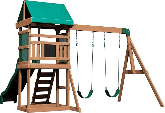 buckley hill all cedar swing set