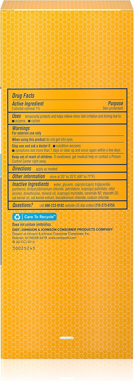 Neosporin Eczema Essentials Daily Moisturizing Cream, 6 Oz: Health & Personal Care
