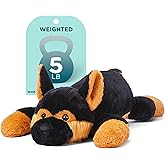 IKASA 5lbs Weighted Stuffed Animal German Shepherd Dog,26 inches Plush Toy Giant Large Big Jumbo Soft Puppy,Huge Size Cute Plushie,Gift for Kids