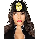 Leg Avenue Fireman Hat Costume Accessory, Black, One Size