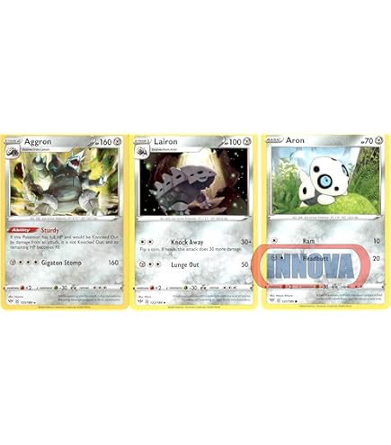 Amazon.com: Pokemon Aggron 125/214 - Unbroken Bonds - Rare Evolution 3 Card  Lot