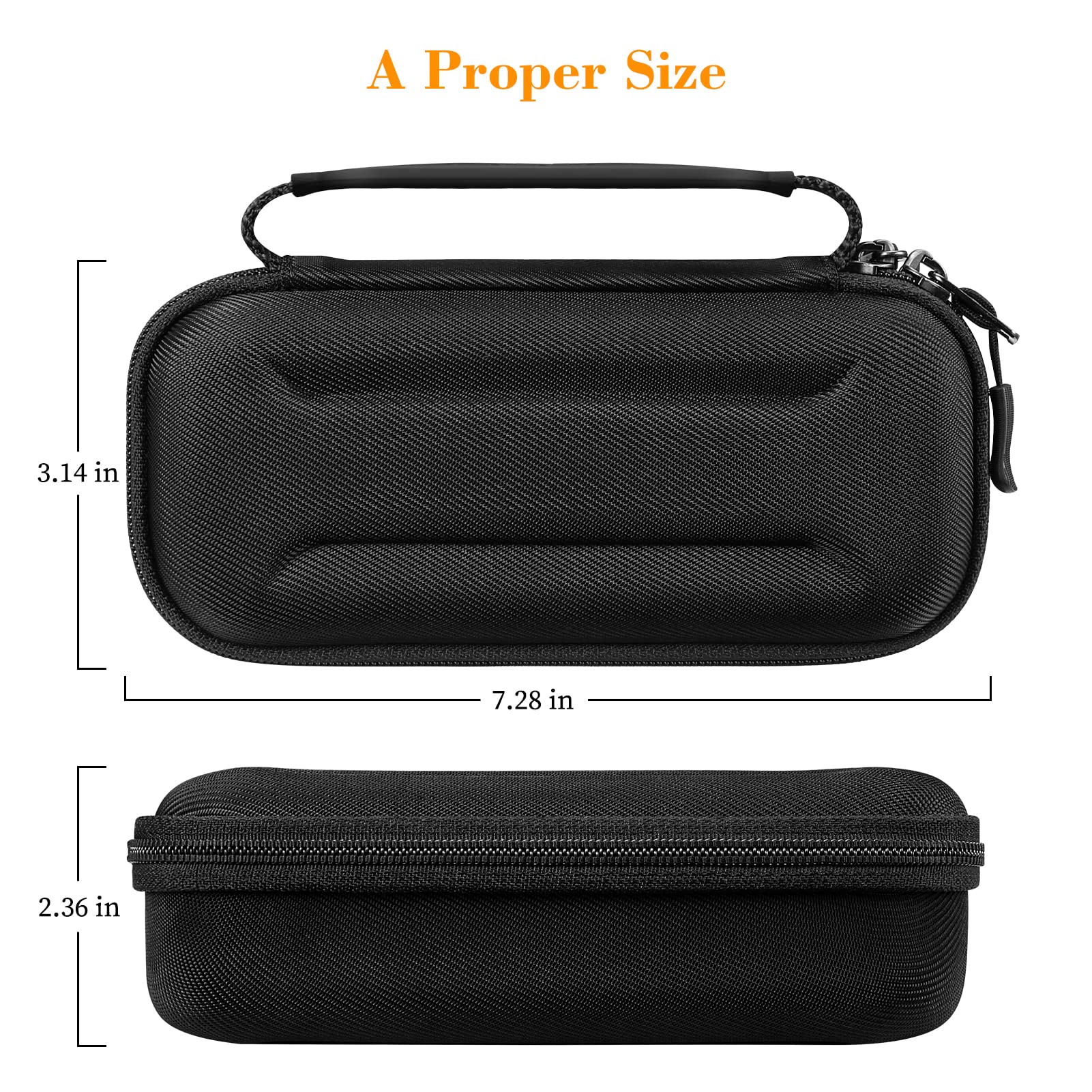 Insulin Vial Carrying Cooler Case, Portable Water Resistant Insulated Diabetic Organizer Protective Hard Shell Medical Travel Case with One Ice Brick (Black)