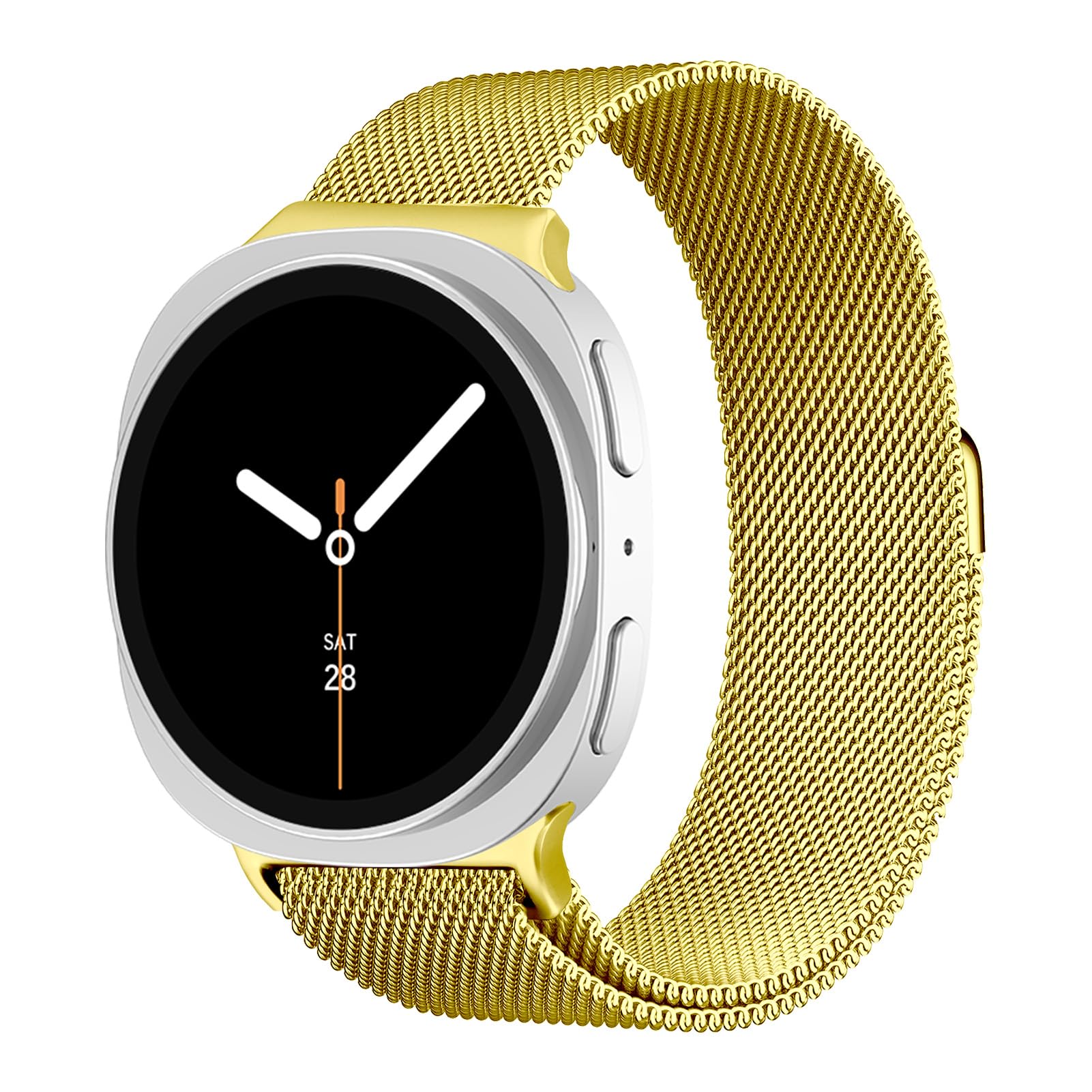 Milanese Bands for Samsung Galaxy Watch 8 Band 40mm 44mm/8 Classic 46mm Women Men,Stainless Steel Metal Mesh Loop Magnetic Strap Correa Replacement Wristbands for Samsung Watch 8 Bands 40 44 46 mm