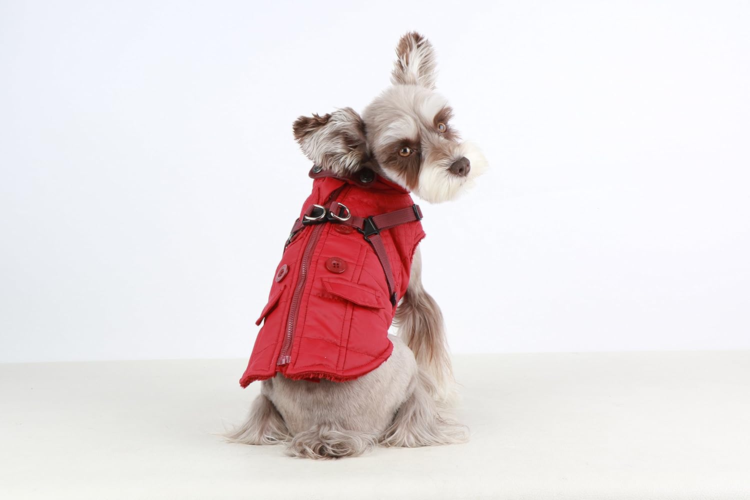 Puppia PAQD-VT1463 Wilkes Winter Coat, S, Red - Image 3
