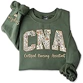 UrbanNEST Personalized Embroidery Applique Nurse Sweatshirt for Women, Registered Nurse Sweater, Nurses Gifts, Christmas 2025