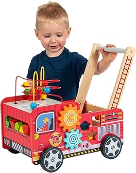 squirrel play wooden car roll