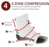 Rymora Foot Compression Socks Sleeves Small White Pair (16-21 cm Arch) view 3