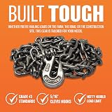 Marksman BARGAINS-GALORE 14ft Heavy Duty Recovery Tow Chain 5/16 Clevis Hooks view 3