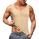 TAILONG Compression Shirts for Men Shapewear Slimming Body Shaper Waist Trainer Vest Workout Tank Tops Abdomen Undershirts