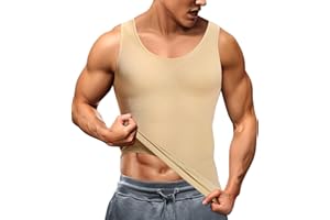 TAILONG Compression Shirts for Men Shapewear Slimming Body Shaper Waist Trainer Vest Workout Tank Tops Abdomen Undershirts