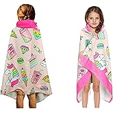DASHN PRODUCTS Hooded Bath Beach Towel for Kids - Unicorn - Large 50"x30" Inch Cotton Soft Absorbent with Hood for Toddler, Boys, Girls - Wrap/Bathrobe for Pool, Travel, Camping, Swimming