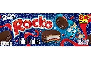 Marinela Rocko Strawberry and Marshmallow Filled Snack Cookies with Chocolate Coating, Artificially Flavored, 8-Pack, 12.40 Ounces
