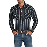 ELY CATTLEMAN Mens Long Sleeve Western Stripe
