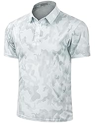 LE VONFORT Mens Camouflage Performance Golf Polo