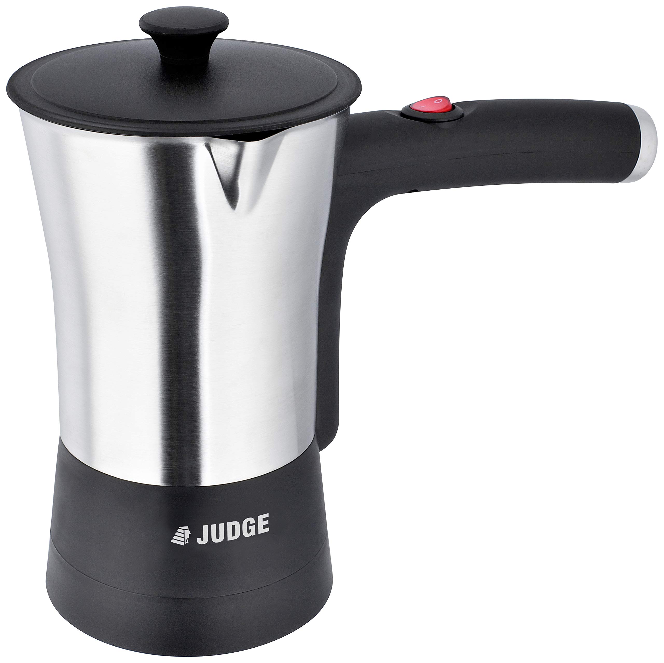 Judge Electric Milk Frother and Warmer, Stainless Steel Jug with Integral Heater and Frother, 300ml 750W