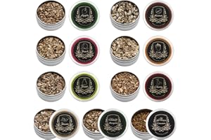 MICOVAY Smoking Wood Chips Cocktail Smoker, 9 Flavors Natural Wood Chips Including Cherry, Apple, Oak, Peach, Walnut, Pear, Pecan, Mesquite, Cinnamon for Husband Father's Gift Smoke Gun Cocktails Drinks Food