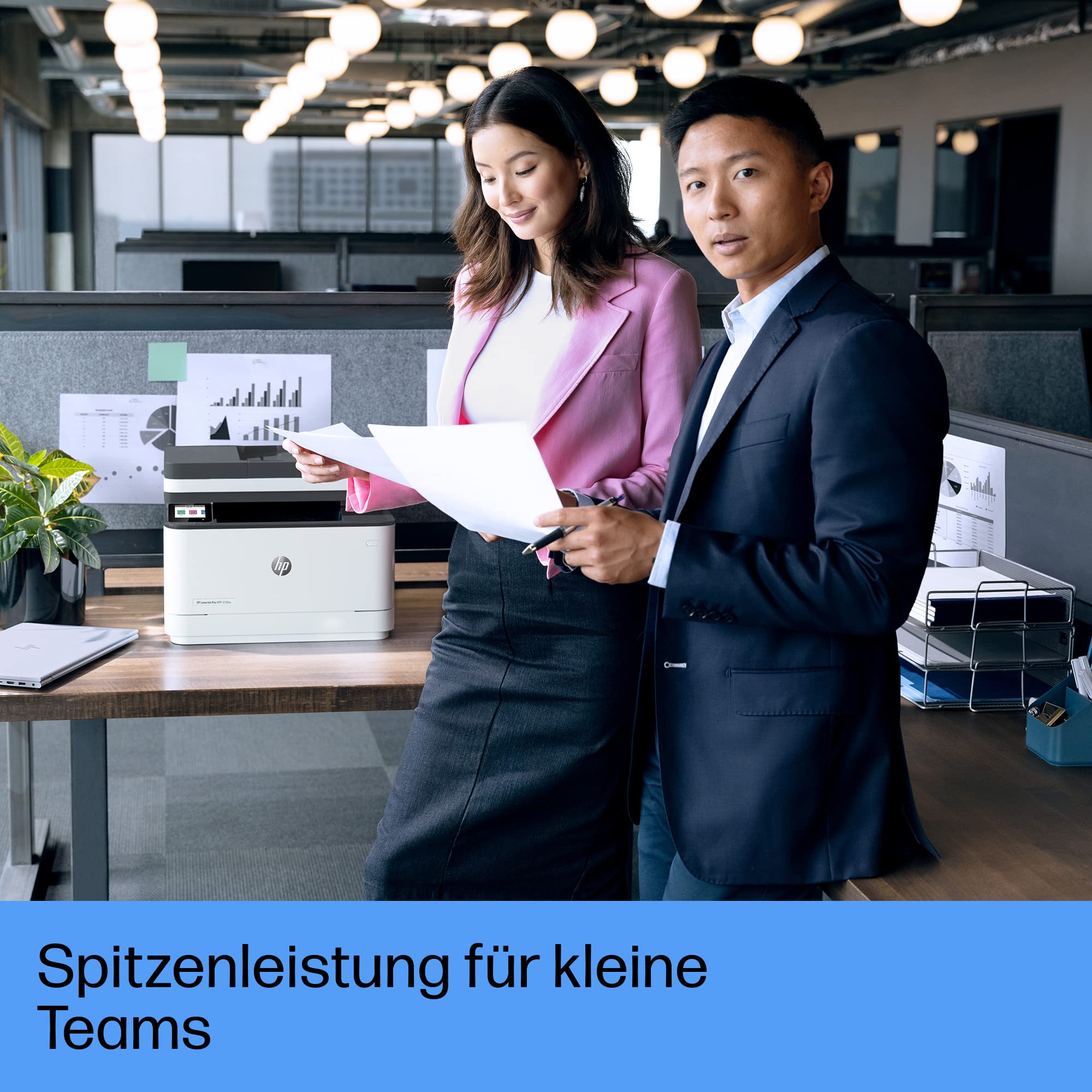 HP LaserJet Pro MFP 3102fdw Multifunktions-Laserdrucker, Automatischer Duplex, Hohe Druckgeschwindigkeiten, WLAN, Ethernet, USB Hi-Speed, Fax, Smart App, Wolf Pro Security 5