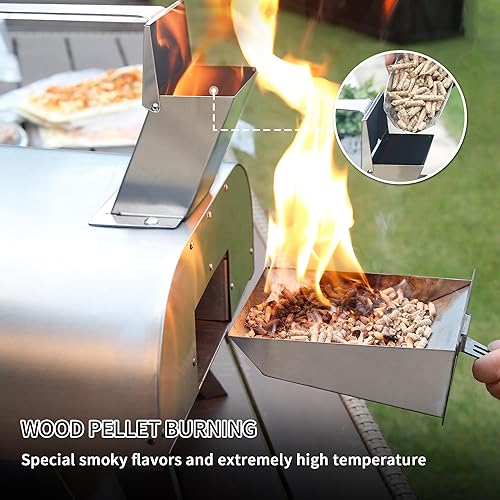 BIG HORN OUTDOORS Pizza Ovens Wood Pellet 12” Pizza Oven Cooking
