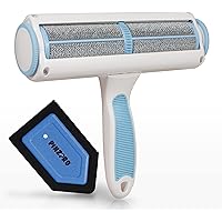 PinzPro Pet Hair Remover Roller + Bonus Mini Pet Detailing Brush - Lint Roller for Pet Hair - Upgraded Reusable Cat & Dog Hai