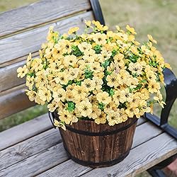 HyeFlora Artificial Fall Flowers Faux Mums for