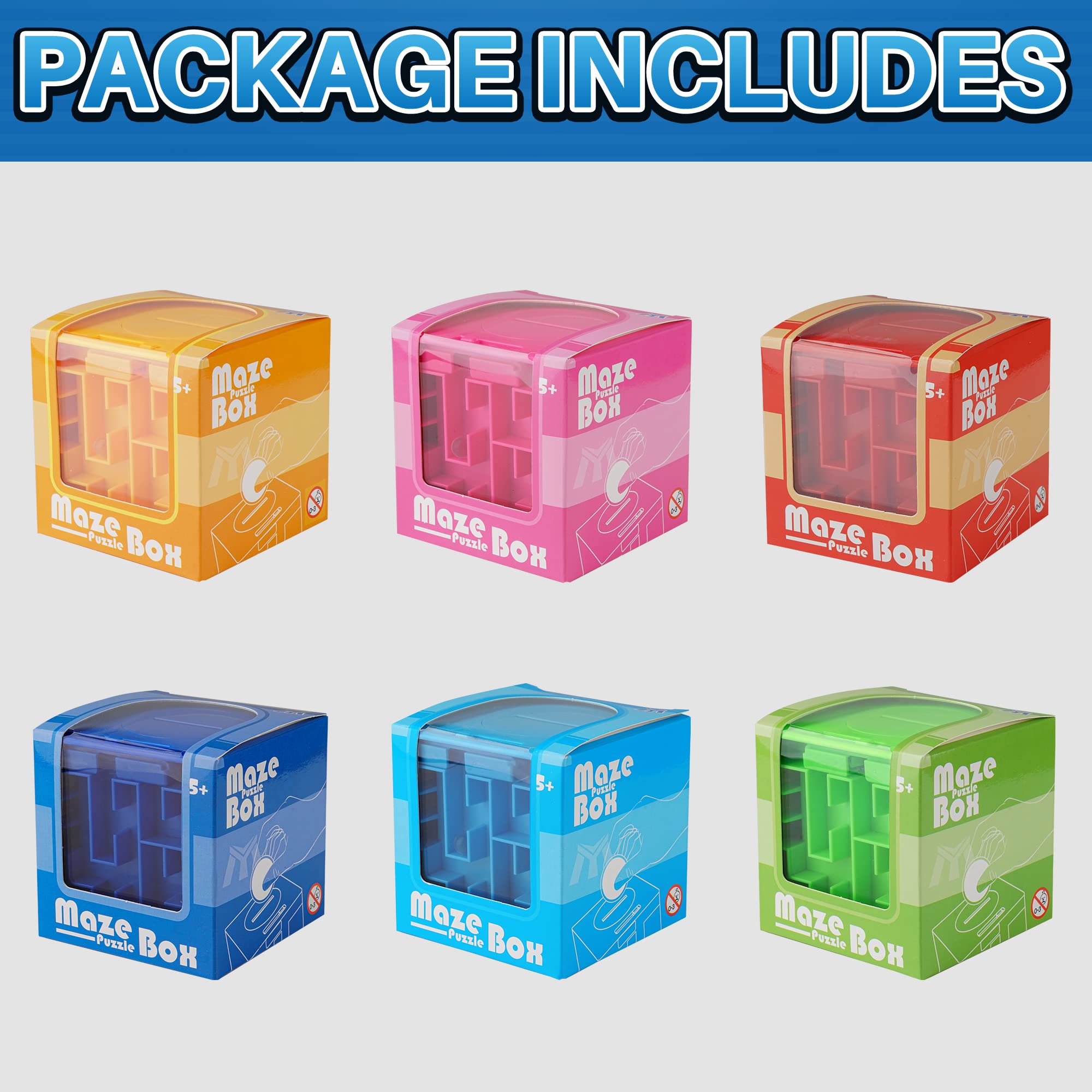 6 Pack Money Maze Puzzle Gift Boxes, A Fun Unique Way to Give Gifts for People You Love, Great for Kids and Adults