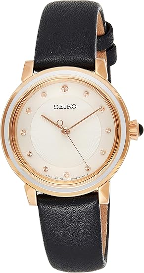 Seiko Reloj Analogico para Mujer de Cuarzo con Correa en Cuero SRZ484P1