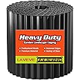 LAVEVE Corrugated Metal Garden Edging 12" x 20Ft, Landscape Edging Border for Lawn, Flower Bed, Garden Fence, Paver Edging (Black)
