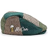 Personalized Newsboy Hats for Men - Add Name/Initials - Classic Irish Flat Caps