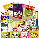 Journey of Asia Korean Snack Box 38 Count Care Package Individually Wrapped Essentials Packs of Candy, Snacks, Chips, Cookies